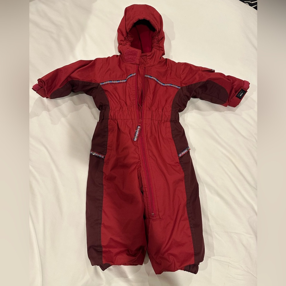 REI Red Fleece Snowsuit - 18 months